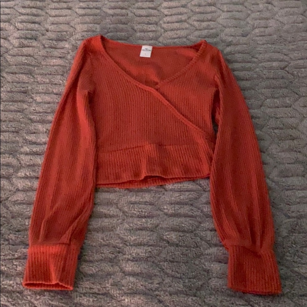 Orange cropped shirt